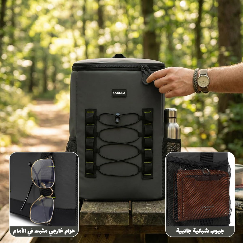 Insulated Lunch Bag 22L, Thermal Food Cooler Tote with Leak-Resistant Lining and Water-Resistant Exterior, Reusable Lunch Box Carrier for Work, School, Picnic and Travel, hanso BB-567 - image 5