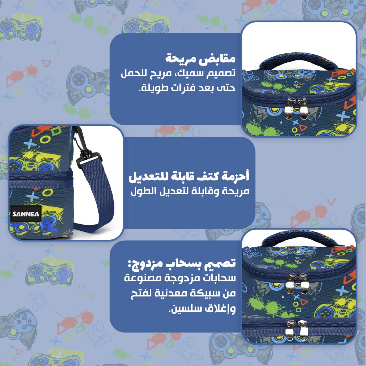Lunch Bag 7 L, Thermal Insulated Cooler Tote, Waterproof Leakproof Food Storage, Reusable Lunch Box Carrier for Work, School, Picnic, Travel, BB-541 (Navy Blue) - image 5