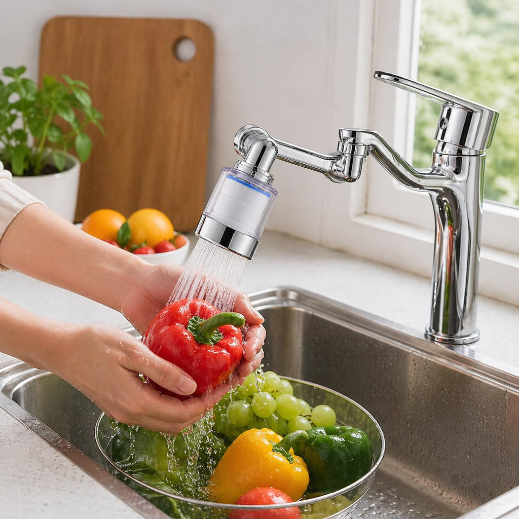 Faucet Aerator, 720° Rotating Dual-Mode Tap Extender with Filter and Anti-Splash Nozzle for Kitchen and Bathroom Sinks, Metal - image 7