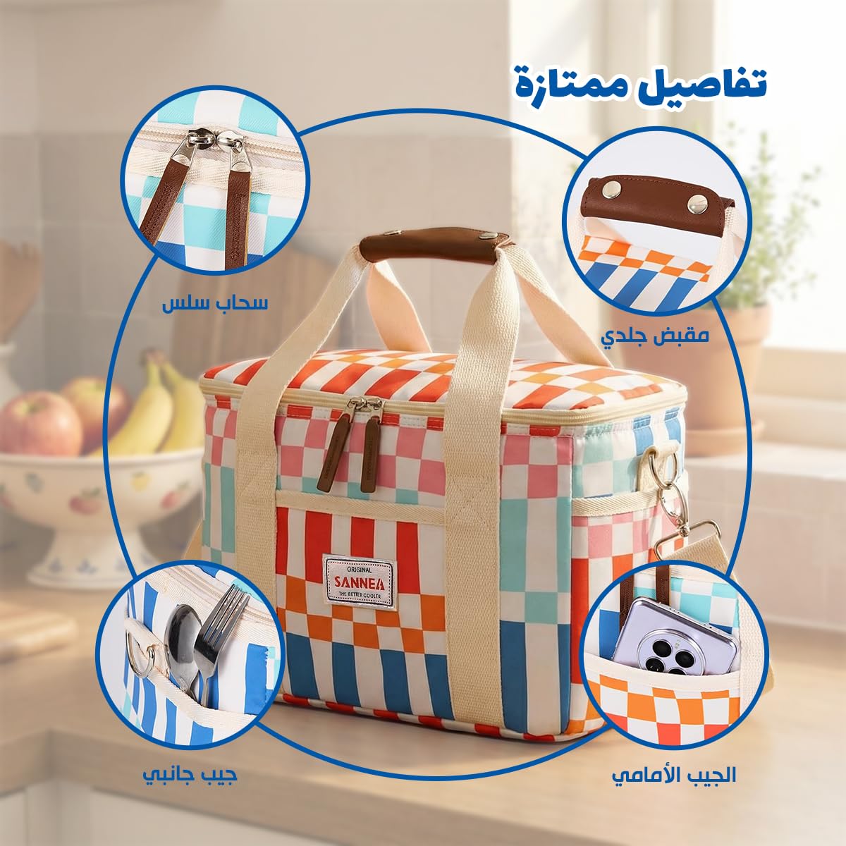 Lunch Bag 15 L, Insulated Thermal Cooler Tote, Waterproof Leakproof Food Storage for Hot and Cold Meals, Work, School, Picnic and Travel, BB-553 - image 5