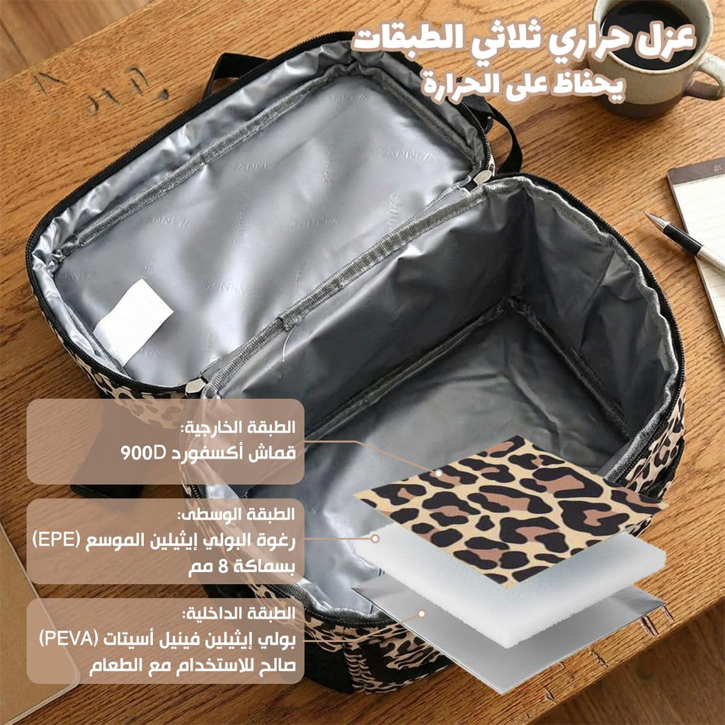Insulated Lunch Bag 8L, Thermal Cooler Tote with Water-Resistant Design and Leak-Resistant Lining for Work, School, Picnic and Travel, BB-535 (Tiger) - image 5