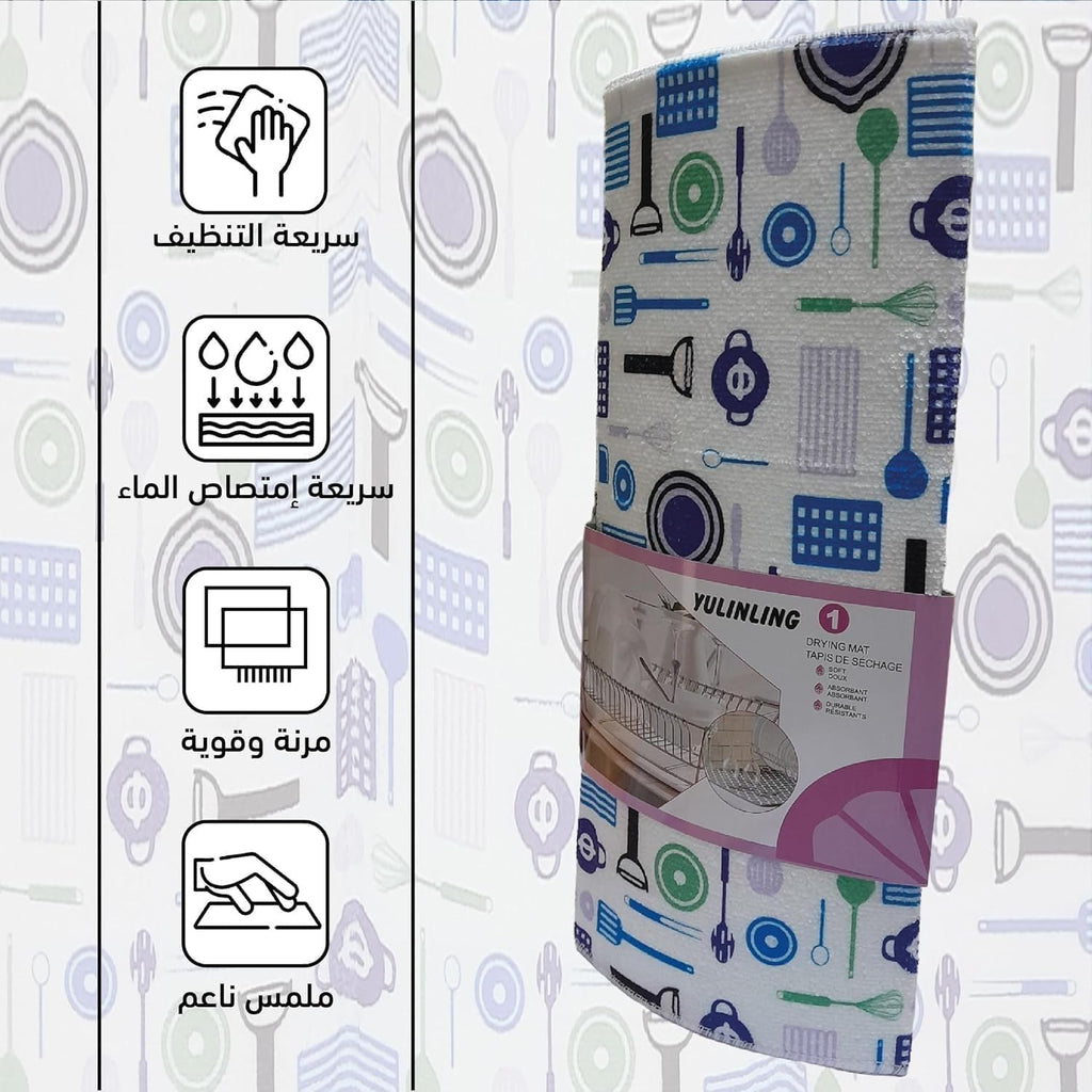 Microfiber Cleaning Cloth, Super Absorbent Quick-Dry Reusable Kitchen Towel for Glass, Car, Countertops, Dishes and Home Cleaning, Blue - image 3