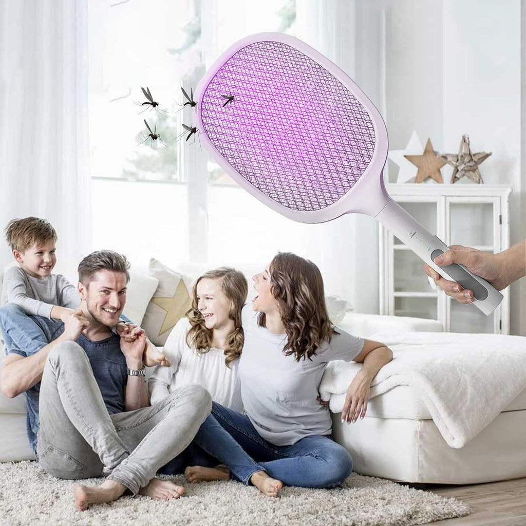 Electric Mosquito Swatter and Lamp, Effortless Manual and Physical Mosquito Control with Base Design, Three-Layer Mesh, 2W Power - image 7