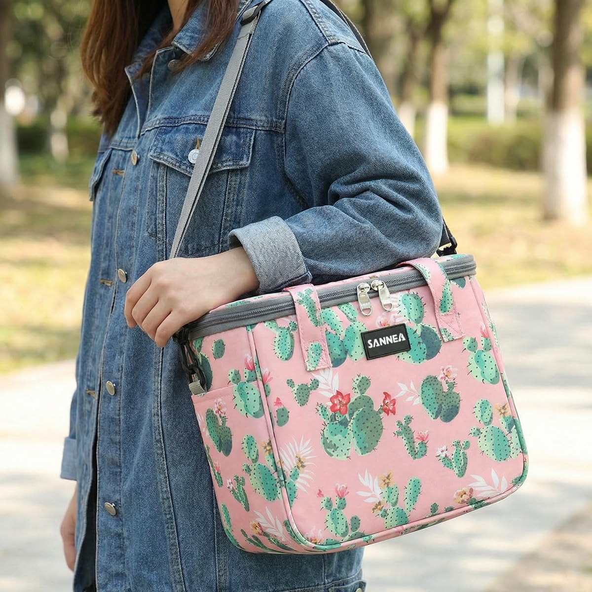 Insulated Lunch Bag 7L Thermal Cooler Lunch Tote, Waterproof Leakproof Food Bag for Hot Cold Meals Work School Picnic Travel, BB-547 (Cactus) - image 6