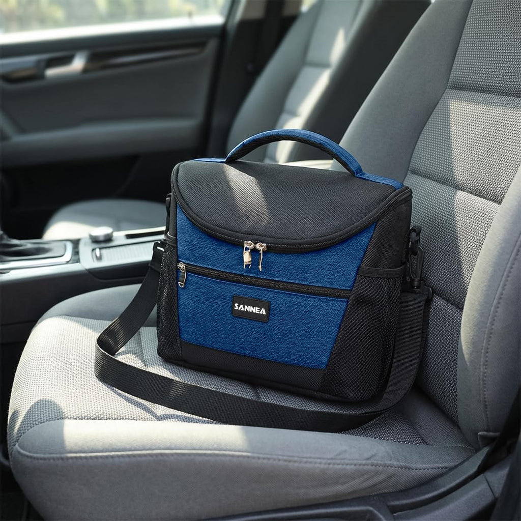 Insulated Lunch Bag 9L Thermal Cooler Tote, Waterproof Leakproof Lunch Box Carrier for Hot Cold Meals Work School Picnic Travel, BB-521 (Blue) - image 6