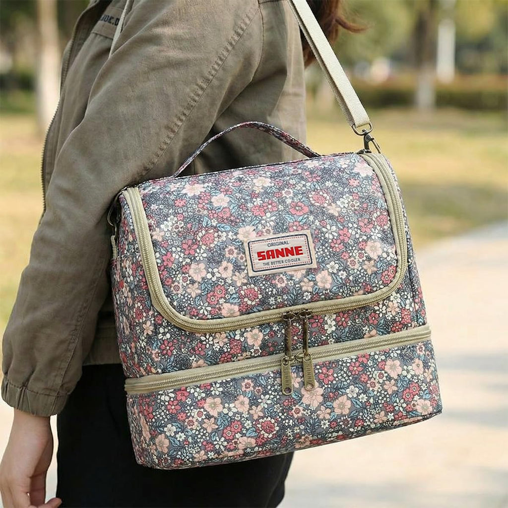 Insulated Lunch Bag 11L, Wide Opening Thermal Food Tote with Water-Resistant Design and Leak-Resistant Lining for Hot and Cold Meals, Work, School and Picnic, BB-549 (Ditsy Floral) - image 5