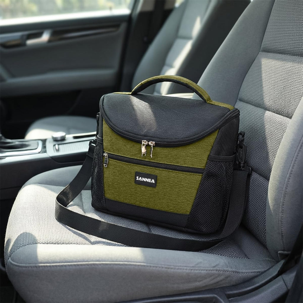 Lunch Bag 9 L, Insulated Thermal Cooler Tote, Waterproof Leakproof Food Storage for Hot and Cold Meals, Work, School, Picnic and Travel, BB-521 (Army Green) - image 6