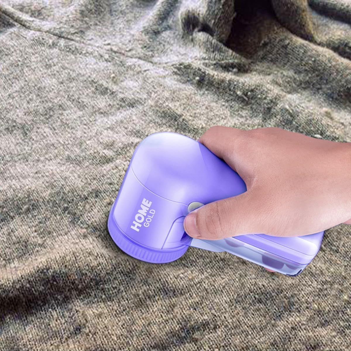 Lint Remover for Clothes, 3W Fabric Shaver with Honeycomb Mesh, Low-Noise Design for Removing Fuzz and Pilling from Garments, Mauve, Home Gold HG-090 - image 6