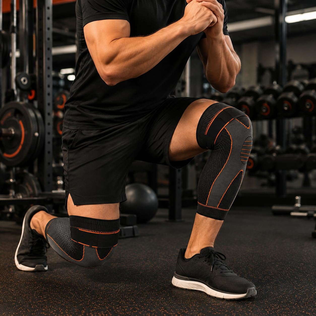 Knee Support Sleeve with Artemisia Argyi, Adjustable Breathable Non-Slip Thermal Knee Warmer Pad for Men and Women, Walking, Standing and Light Activity, Black, SBK-4674 - image 6