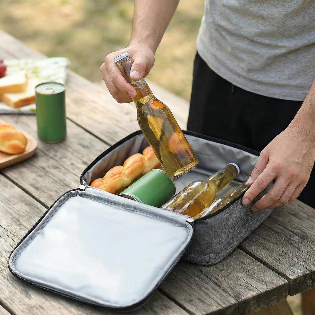 Insulated Lunch Bag 7L, Thermal Cooler Tote with Leak-Resistant Lining for Hot and Cold Food, Reusable Meal Carrier for Work, School, Picnic, Commute and Travel, BB-543 (Grey) - image 7