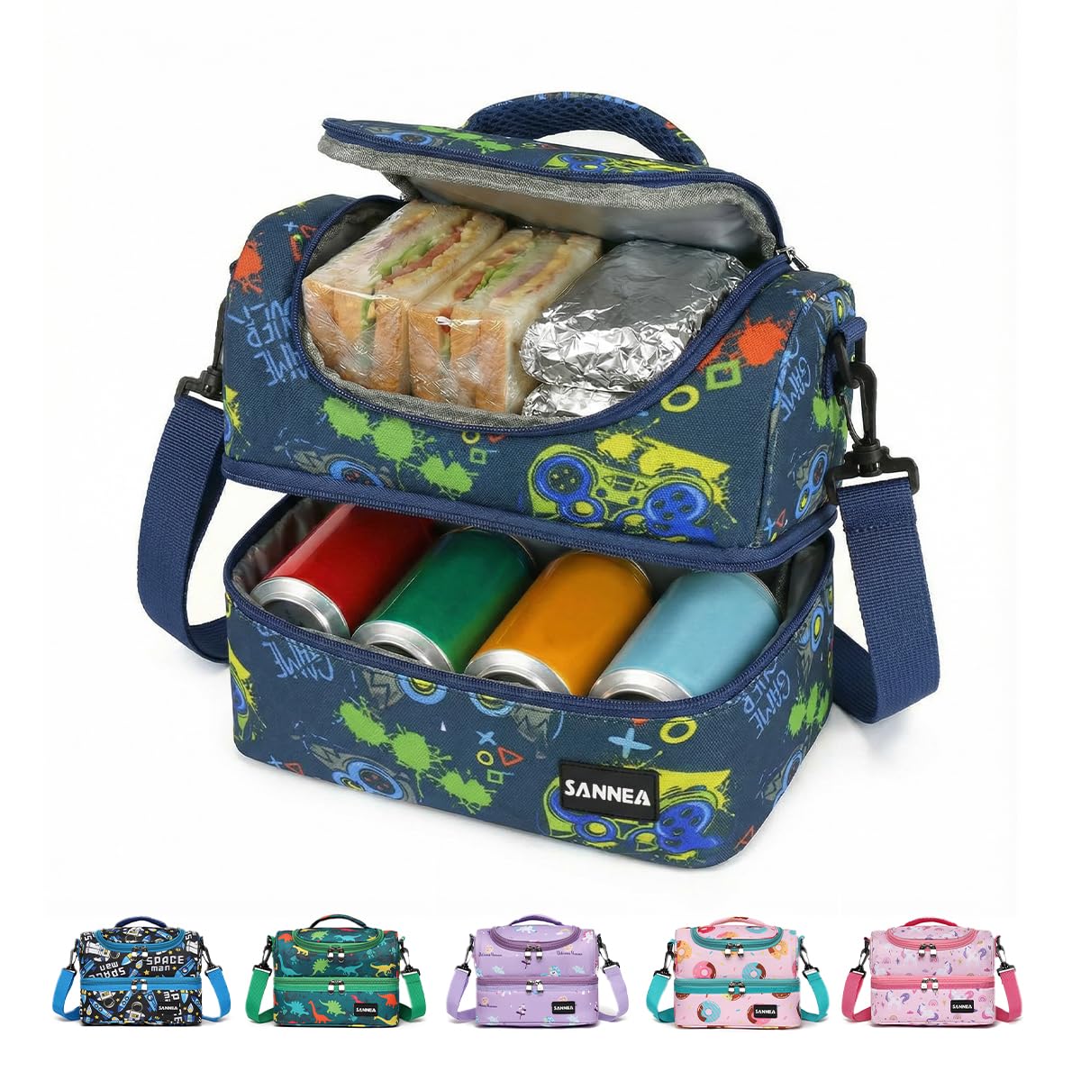 Lunch Bag 7 L, Thermal Insulated Cooler Tote, Waterproof Leakproof Food Storage, Reusable Lunch Box Carrier for Work, School, Picnic, Travel, BB-541 (Navy Blue) - image 1