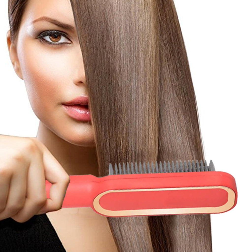 HOME GOLD Hair Straightener Ceramic Plate HG-108, 5-Gear LCD Temperature Control, Constant Temperature Fast 45W Heating, 360 Rotation Cord for Straightening Curling and Styling (Red) - image 6