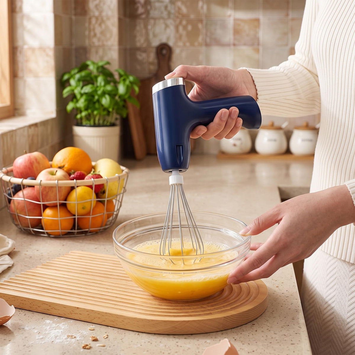 Peeler 2 in 1 with Manual Egg Whisk, Multifunctional Handheld Kitchen Tool for Fruit and Vegetable Peeling, Eggs, Batter Mixing and Food Preparation, T-1280 - image 7