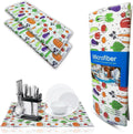 Microfiber Cleaning Cloth 50 x 40 cm, Super Absorbent Quick-Dry Reusable Kitchen Towel for Dishes, Glass, Countertops, Cars and Home, Vegetable Design - image 1