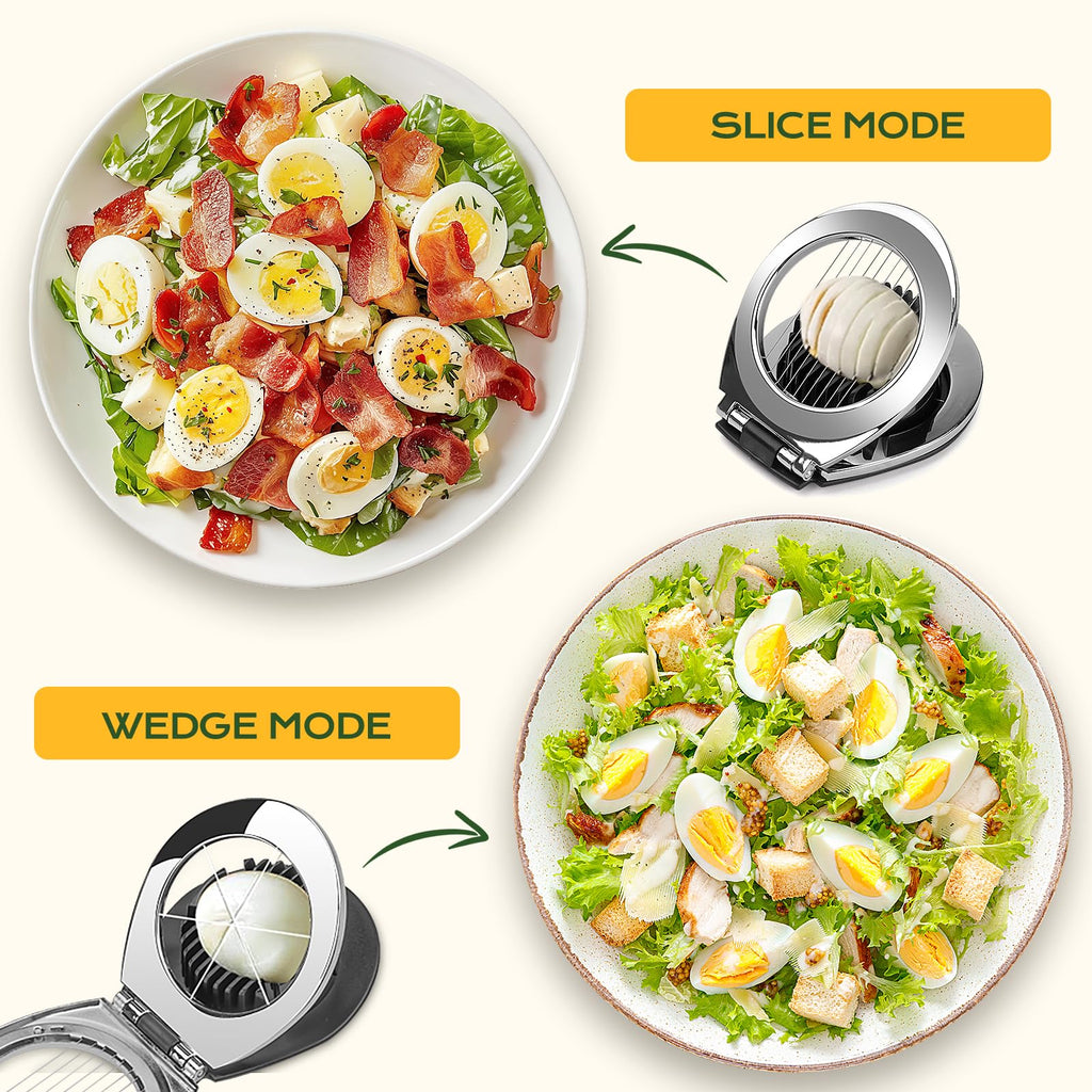 Bibury Egg Slicer, Egg Slicer for Hard Boiled Eggs, Egg Cutter Heavy Duty for Strawberry Fruit Garnish Slicer, Stainless Steel Wire with 3 Slicing Styles, Easy to Clean - image 4