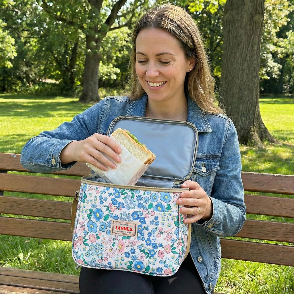 Insulated Lunch Bag 7.5L, Thermal Cooler Tote with Leak-Resistant Lining for Hot and Cold Food, Reusable Meal Bag for Work, School, Picnic and Travel, BB-548, Pastel Floral - image 6