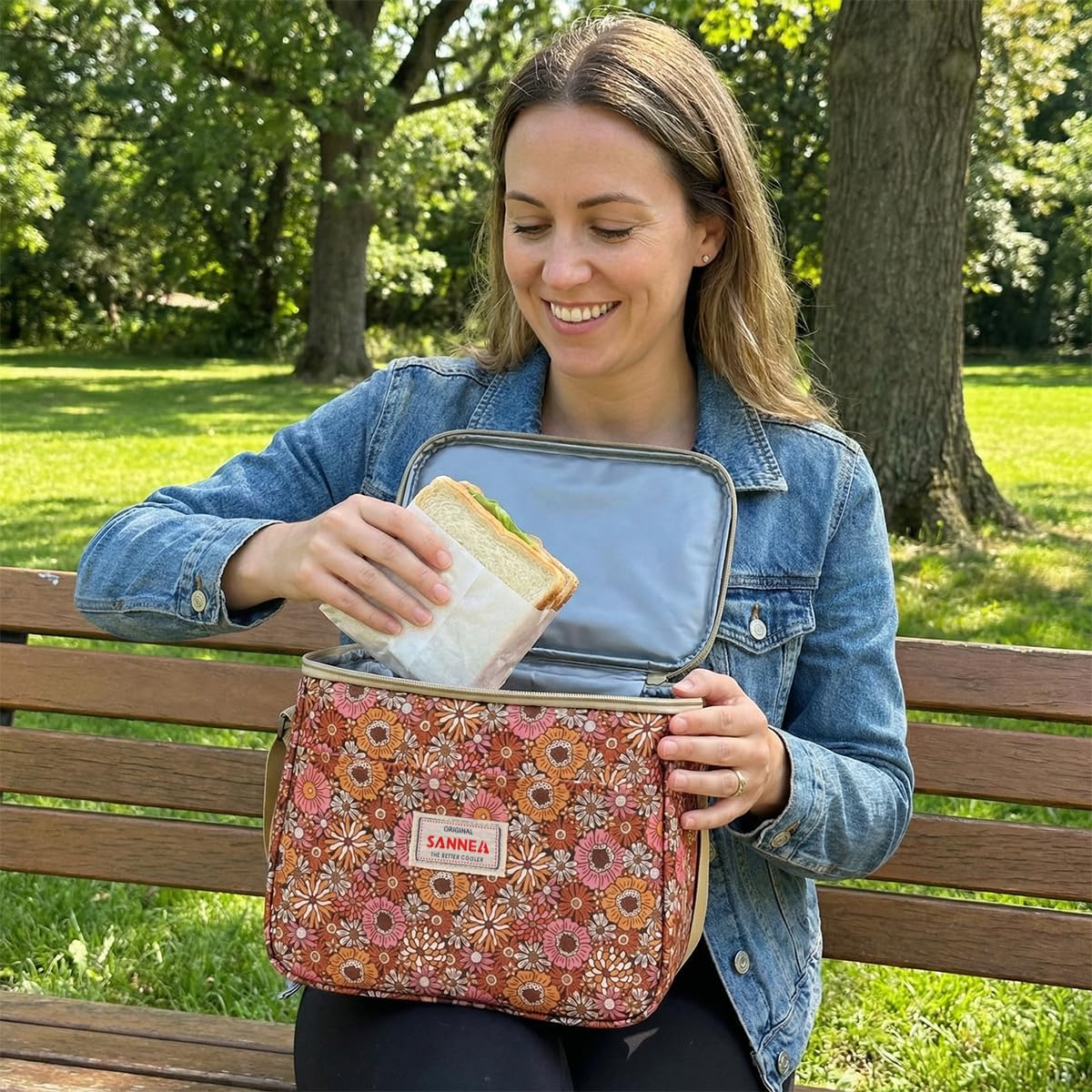 Lunch Bag 7.5 L, Insulated Thermal Cooler Tote, Waterproof Leak-Resistant Food Storage for Hot and Cold Meals, Work, School, Picnic and Travel, BB-548 (Floral) - image 6